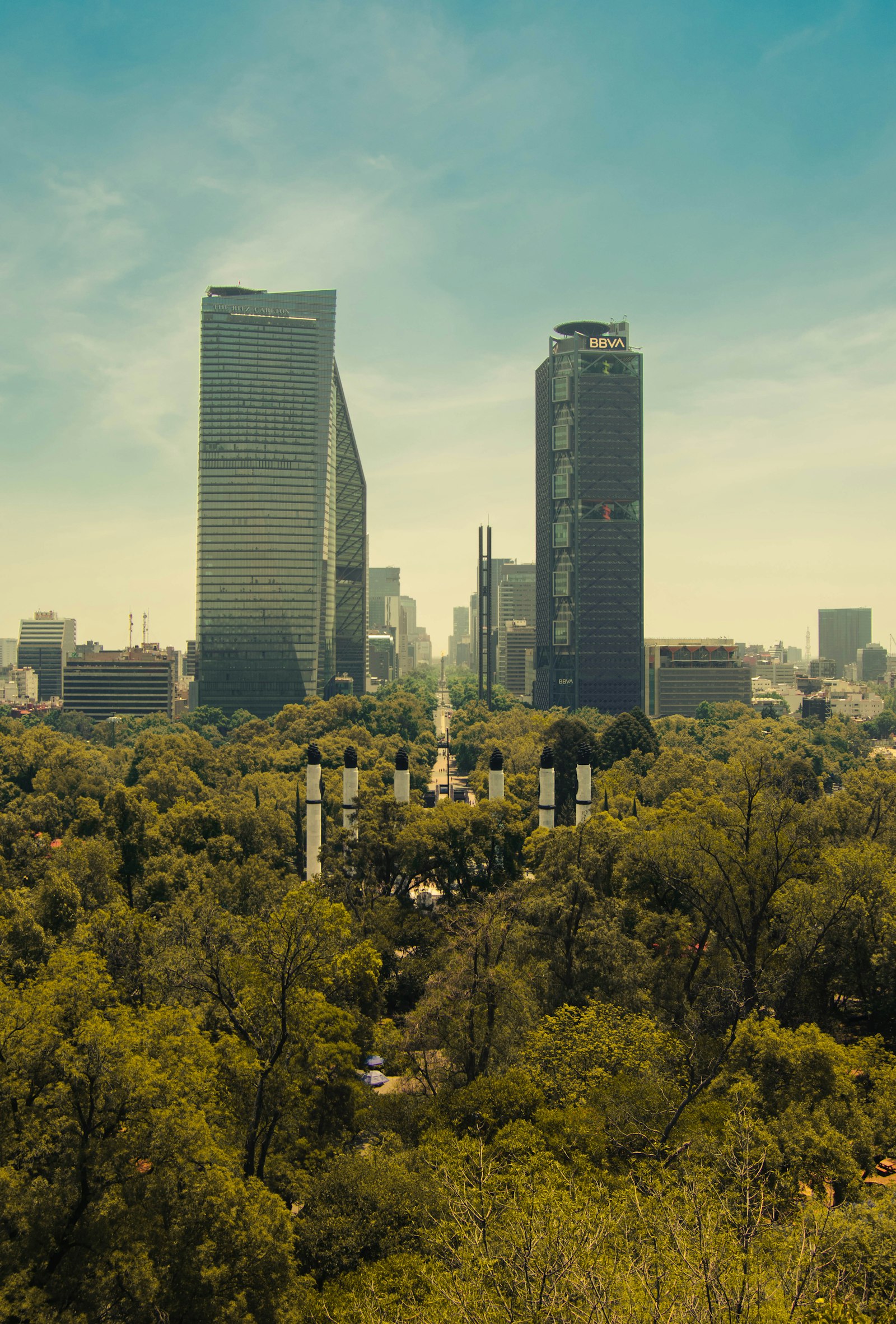 New residential tower under construction in Mexico City